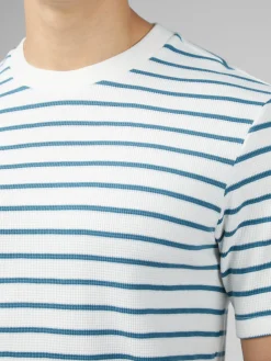 Ben Sherman T-Shirts & Tees^Signature Waffle Stripe Tee - Snow White