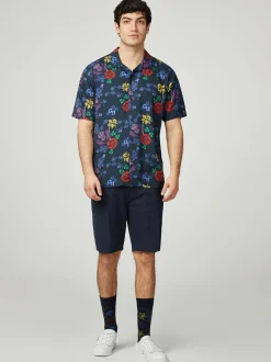 Ben Sherman Shirts^Team GB Floral Shirt - Dark Navy