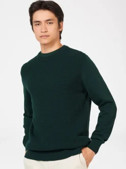 Ben Sherman Sweaters & Knits^Textured Crewneck Sweater - Dark Green