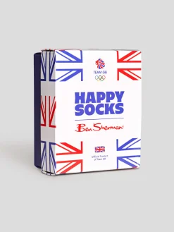 Ben Sherman Accessories^The Champions Happy Socks 2 Pack Gift Box Blue/White