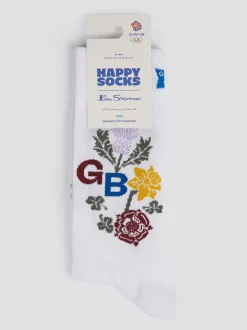 Ben Sherman Accessories^The Greatest Team Happy Socks White