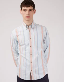 Ben Sherman Shirts^The Oxford Ivy Stripe Long-Sleeve Shirt - Sky Blue