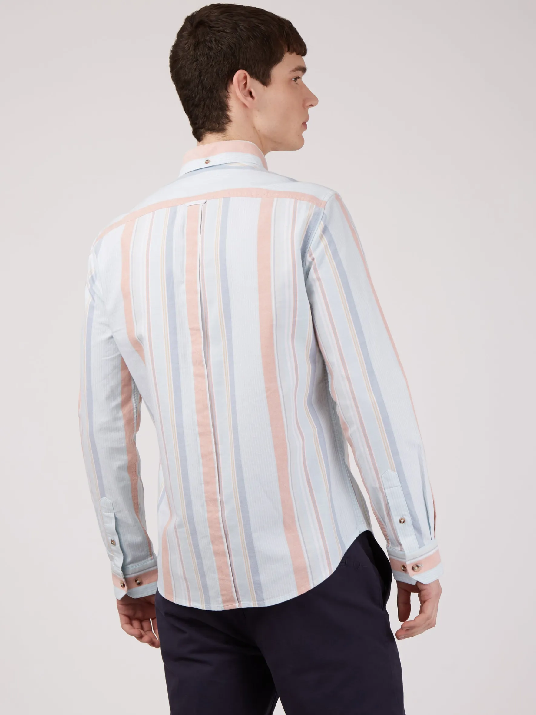 Ben Sherman Shirts^The Oxford Ivy Stripe Long-Sleeve Shirt - Sky Blue
