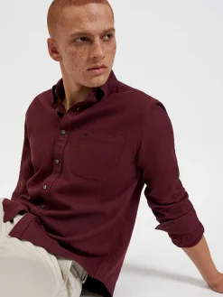 Ben Sherman Shirts^Uniform Flannel Shirt - Merlot