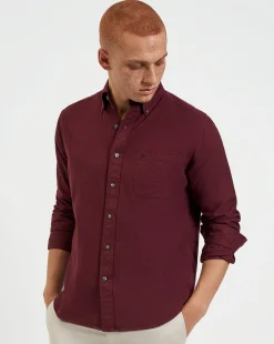 Ben Sherman Shirts^Uniform Flannel Shirt - Merlot
