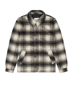 Ben Sherman Outerwear & Jackets^Wool Blend Check Coach Jacket Camel Check